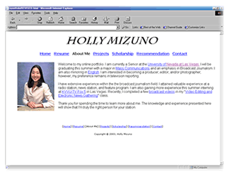 image of Eng. 413 student project website