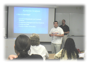 image of Eng. 413 students giving presentation